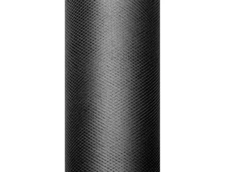 Tiul gładki czarny 0,3x9m - PartyDeco