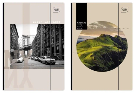 Teczka z gumką A4+ LUX UV Black&White (10szt) - INTERDRUK