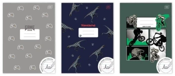 Zeszyt A4/32K trzylinia kolor UV Boys (10szt) - INTERDRUK