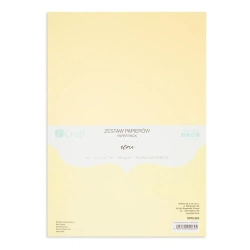 Zestaw papierów A4 20 arkuszy Ecru 220g - Dalprint dpCraft