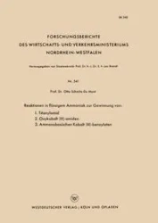 Reaktionen in Flussigem Ammoniak Zur Gewinnung Von - Otto Schmitz-Dumont