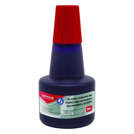 Tusz olejowy do pieczątek metalowych czerwony 30ml - Office