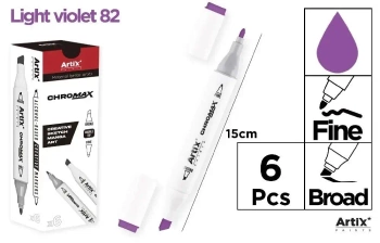 Marker Chromax z 2 końcówk. light violet 82 (6szt) - Artix