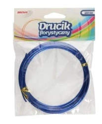 Druciki florystyczne 3mx2mm niebieskie - Brewis