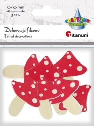 Drewniane muchomory 42x50mm 8szt - Titanum