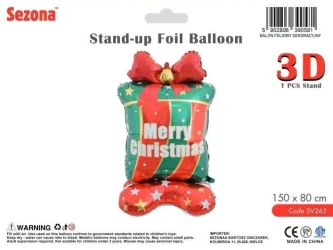 Balon Boże Narodzenie Prezent 150x80cm - Sezona
