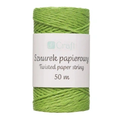 Sznurek papierowy skręcany zielony 50m - dp Craft