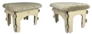 Taboret do pokoju dziecięcego beżowy - 3toysm