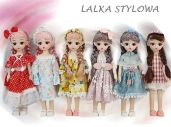 Lalka stylowa zginane ręce i nogi 29cm MIX - Merkpol