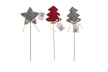 Dekoracja na piku, gwiazdka, choinka MIX - Brewis