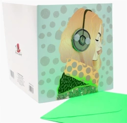 Karnet kwadrat FW-20-113-14 harmonijka Słuchawki - Fresh