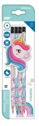 Ołówek sześciokątny HB z dodatk. gumką Jednorożec - Praca zbiorowa