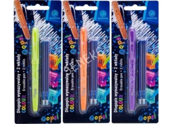 Długopis wymazywalny ASTRAPEN OOPS! Colour + 2 wkłady niebieskie blister - ASTRA art-pap