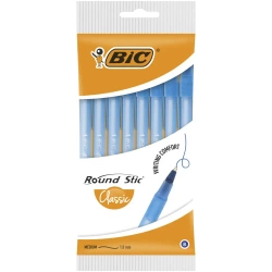 Długopis Round Stic Classic BIC niebieski pouch 8szt