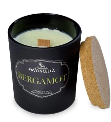 Świeczka sojowa Bergamot czarna 135g - Pavoncella