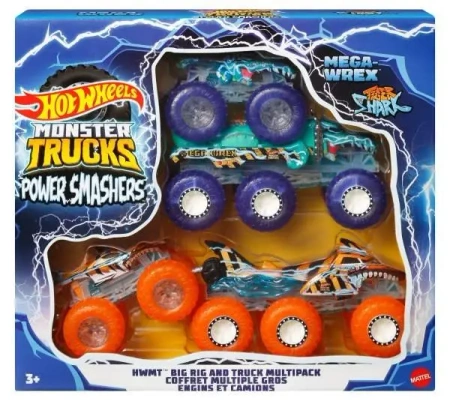 Hot Wheels Monster Trucks Wielopak z pojazd (4szt) - Mattel