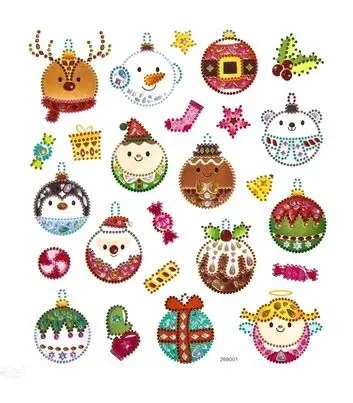 Naklejki z kryształkami bombki 25szt - Dalprint dpCraft