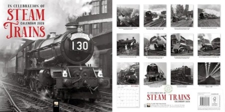 Kalendarz 2026 ścienny kwadrat Parowozy - Praca zbiorowa