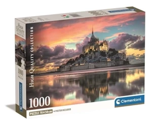 Puzzle 1000 Compact Le Magnifique Mont Saint-Miche - Clementoni