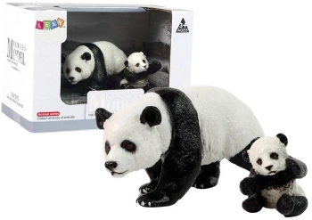 Zestaw figurek Panda z młodą Pandą - Leantoys