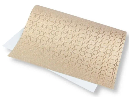 Papier ozdobny brokatowy 140g 40x60cm złoty 5ark - Polsirhurt