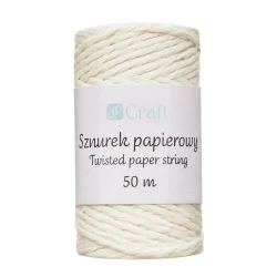 Sznurek papierowy skręcany 50m ecru - Dalprint