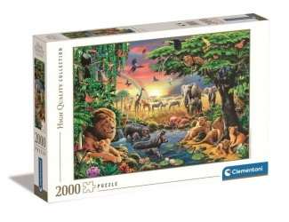 Puzzle 2000 HQ The African Gathering - Clementoni