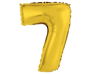 Balon foliowy 7 złoty 35cm - Godan