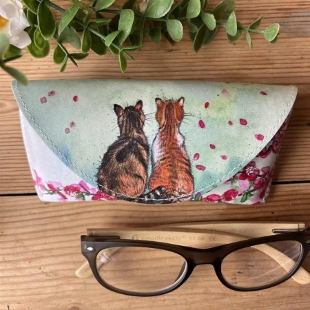 Etui na okulary GL17 Koty i kwiaty - Alex Clark