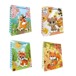 Torebka prezentowa dziecięca M Zwierzęta 3D mix - Ju-Piter