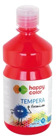 Farba tempera Premium 500ml czerwona HAPPY COLOR - GDD