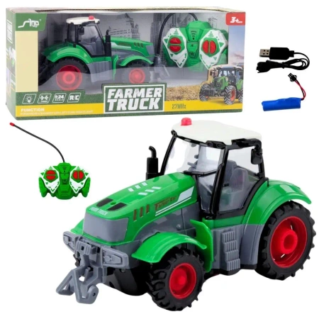 Traktor rolniczy R/C zielony 1:24 - Leantoys