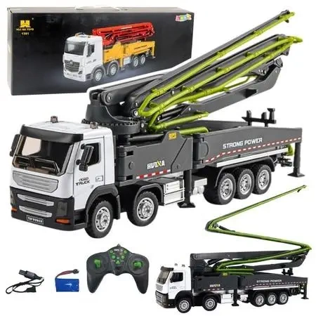 Ciężarówka pomogruszka RC szara 1:18 - Leantoys
