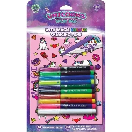 Książeczka z magicznymi mazakami Jednorożce - Praca zbiorowa