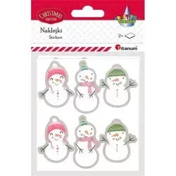 Naklejki papierowe bałwanki - Titanum