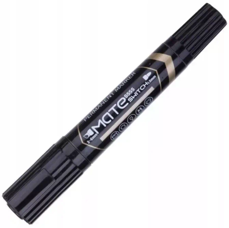 Marker dwustronny czarny Deli 1 szt.