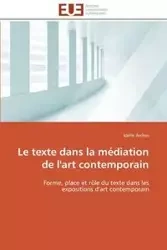 Le texte dans la médiation de l'art contemporain - ARCHES-J