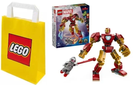LEGO SUPER HEROES 76307 MECH IRON MANA KONTRA ULTRON + TORBA PAPIEROWA