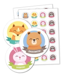 Naklejki motywacyjne - Zwierzątka 48szt - LearnHow