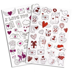 Naklejki serduszka na wesoło - Arpex