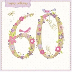 Karnet kwadrat z kopertą Urodziny 60 - Museums & Galleries