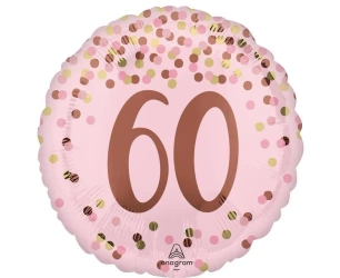 Balon foliowy Pretty pink 60th Birthday 46cm - Anagram
