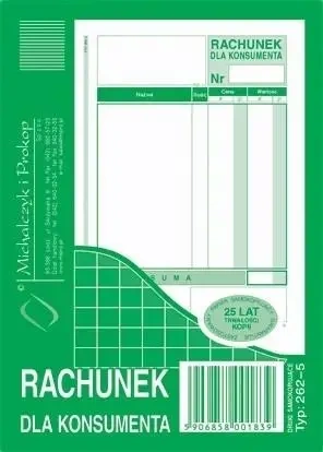Rachunek dla konsumenta 262-5 - Michalczyk i Prokop