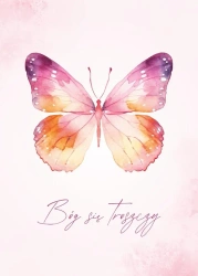 Karnet - Bóg się troszczy - motyl - Koinonia