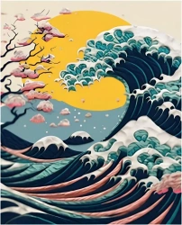 Zestaw do wyklejania plasteliną - Duża fala - Splat Planet