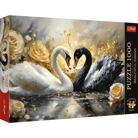 Puzzle 1000 elementów. Premium Plus Quality. Piękne łabędzie