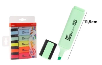 Zakreślacz fluorescencyjny pastel 6szt - MP Main Paper