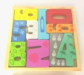 Puzzle drewniane cyferki