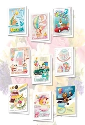 Karnet B6 z naklejkami holog. Urodziny MIX (10szt) - Top Graphic