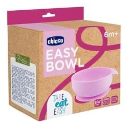 Miseczka silikonowa 6m+ różowa - Chicco